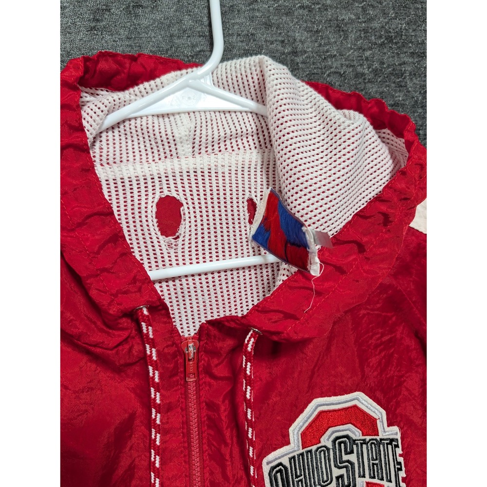 Vintage Swingster Ohio State Buckeyes Windbreaker Jacket Red XXL Made in USA - Picture 7 of 8
